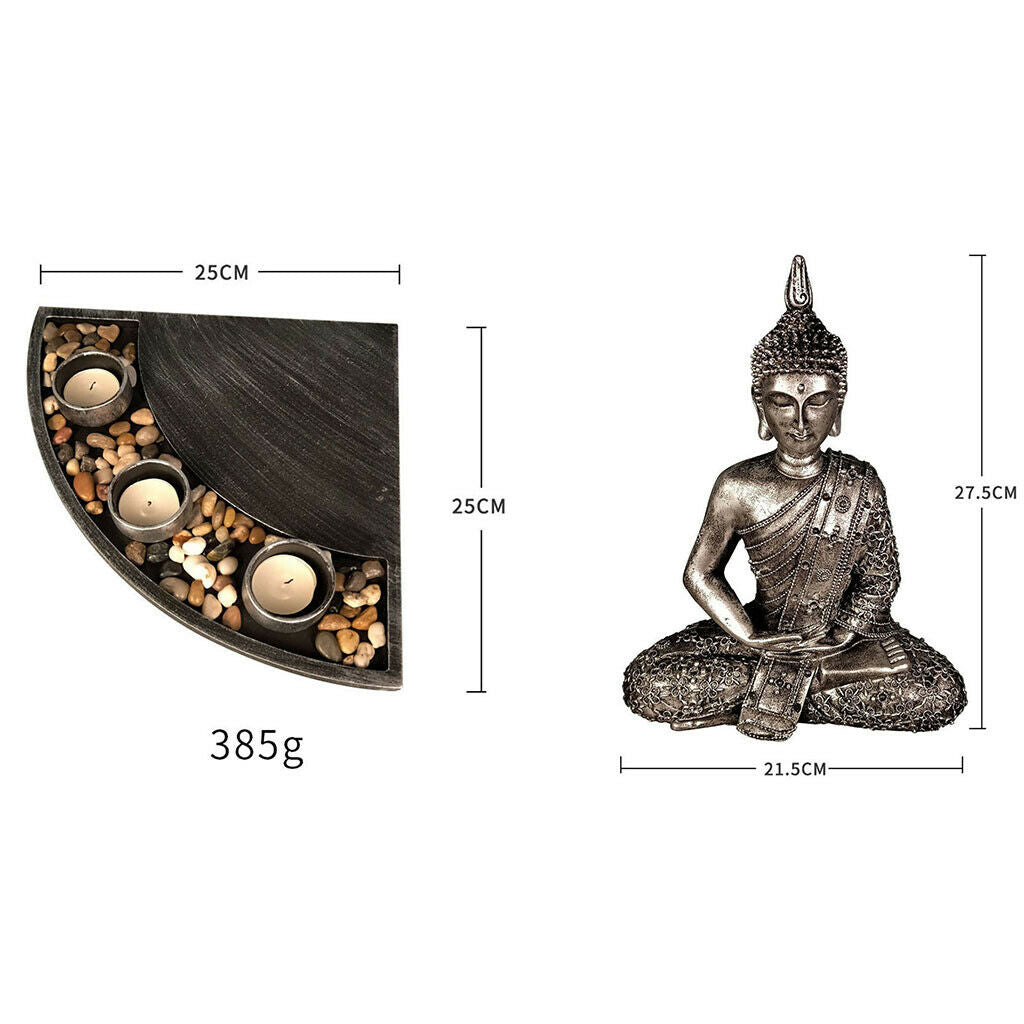 Buddha Candle Holder Tealight Candlestick Table Bathroom Yoga Room Dinner