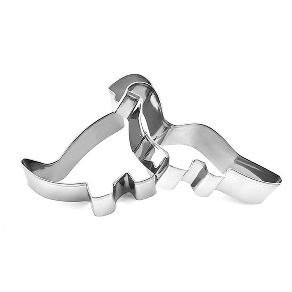 4Pcs Dinosaur Mold Cookie Cutter Baking Cooking Tools Stainless Steel Cake Mold