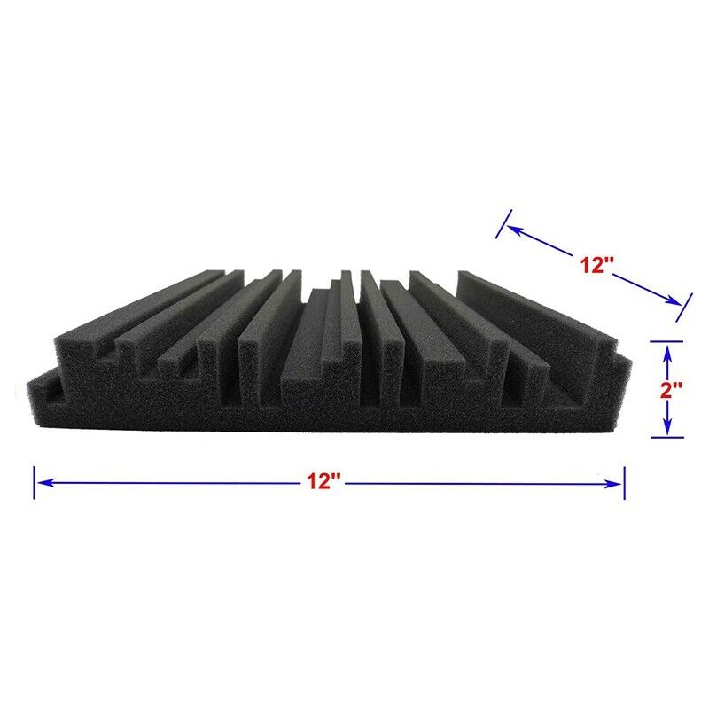 1X(6 Pcs Acoustic Studio Absorption Foam Panel Broadband Sound Absorber Peri3F6)