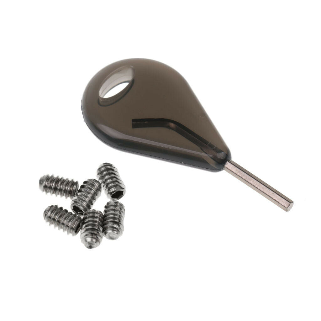 Set Of Six(6) Fin Grub Screws + Key Surfing Accessory For Surfboard