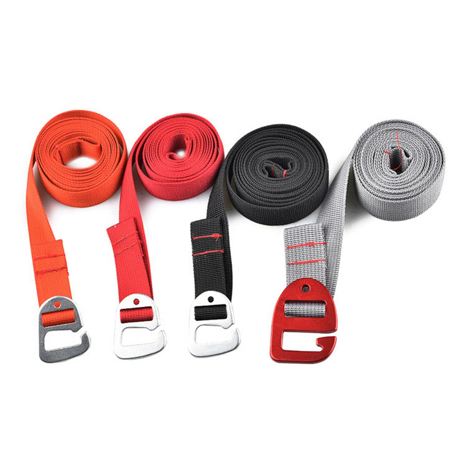Heavy Luggage Strap with Hook Suitcase Safe Tie Belt Flat Bungee Cord 1m,Red