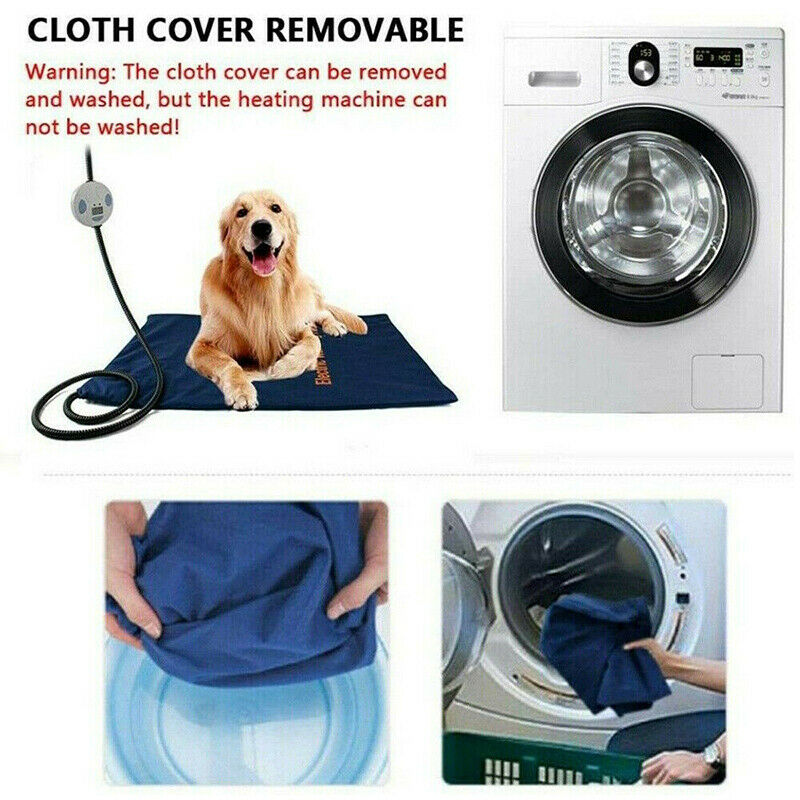 Waterproof Pet Heat Pad Electric Heated Blanket Dog Cat Warming Whelping Bed Mat