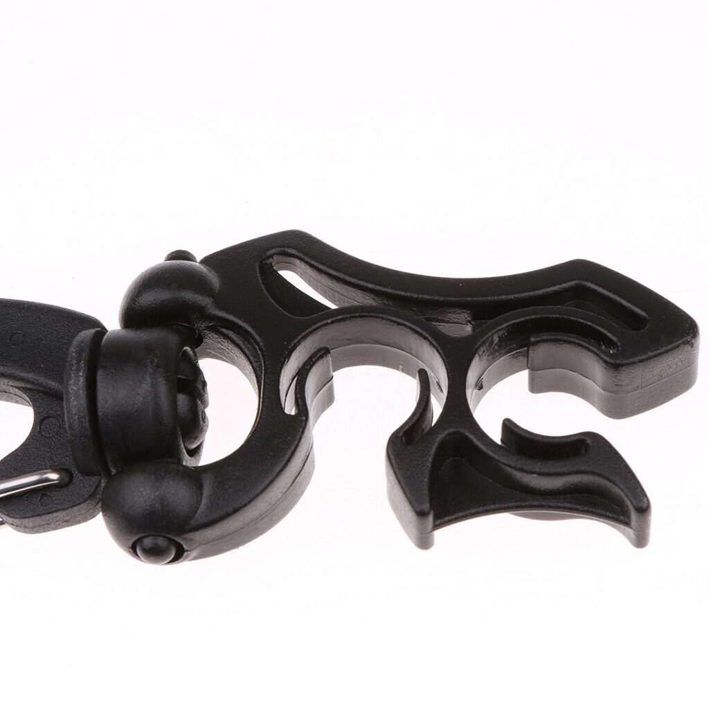 2X Scuba Diving BCD Dual Hose Holder Retainer with Rotatable & Foldable Spring