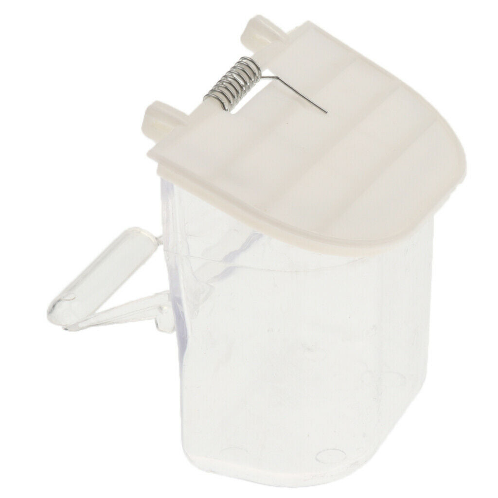 Cage Bird Feeder Food Container - No Mess for Parrots Canaries Conures Pigeon