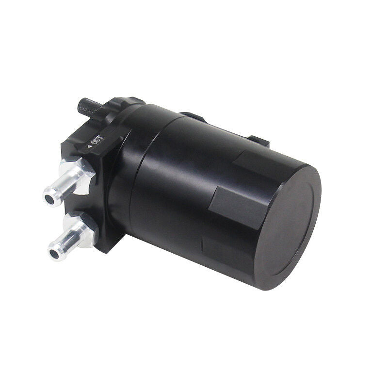 Universal Black Aluminum Baffled Car Oil Catch Tank Can Reservoir Closed loop