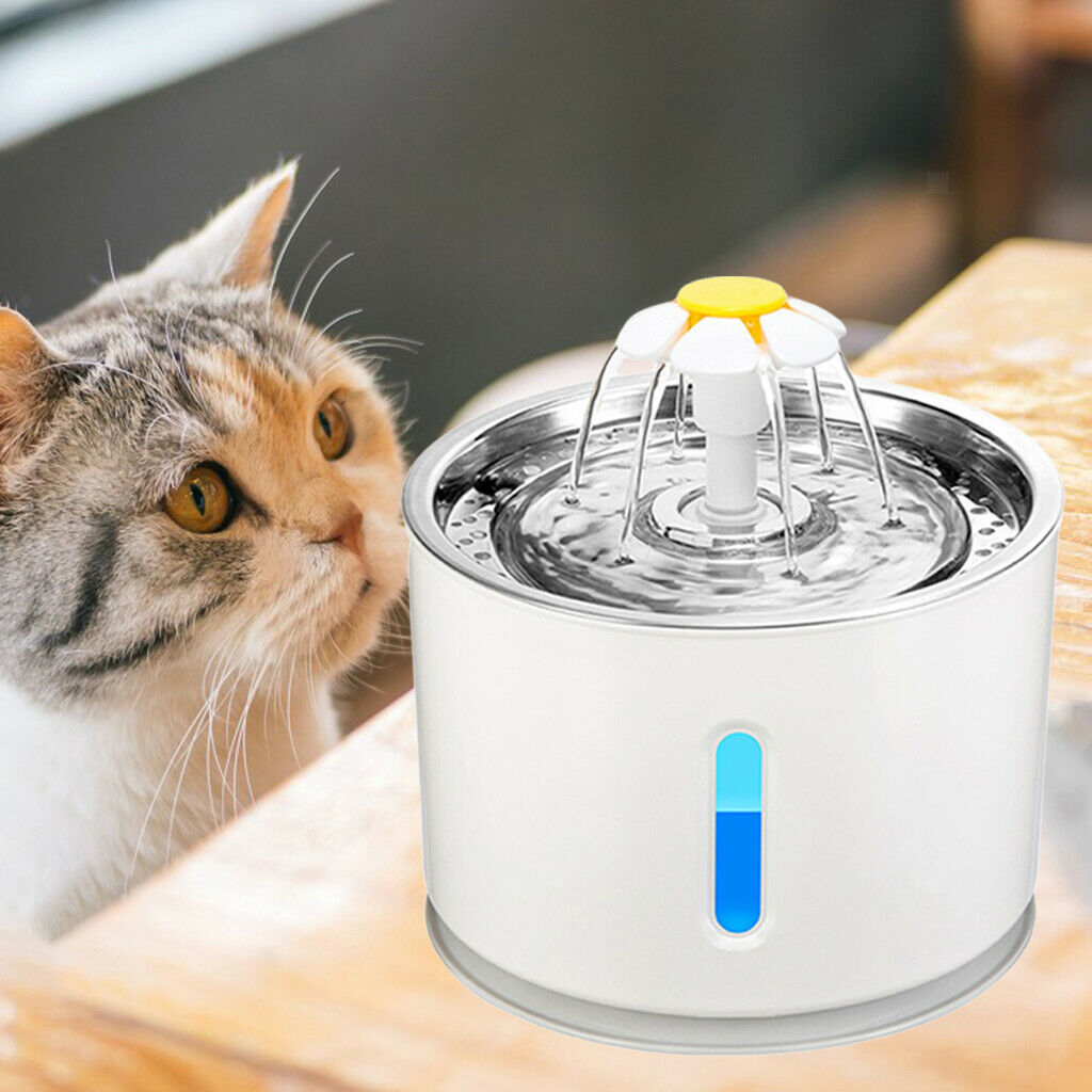 2.4 L Automatic Electric Pet Water Fountain Cat/Dog Drinking Dispenser Bowl