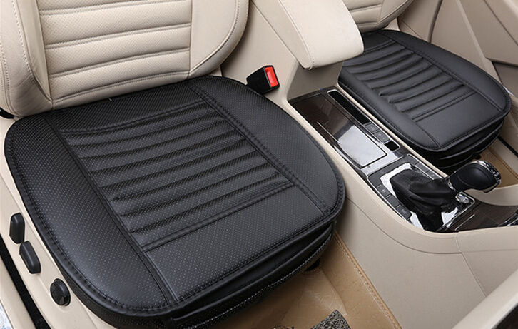 Useful Bamboo Charcoal Seatpad PU Leather Car Office Chairs Seat Surround Cover