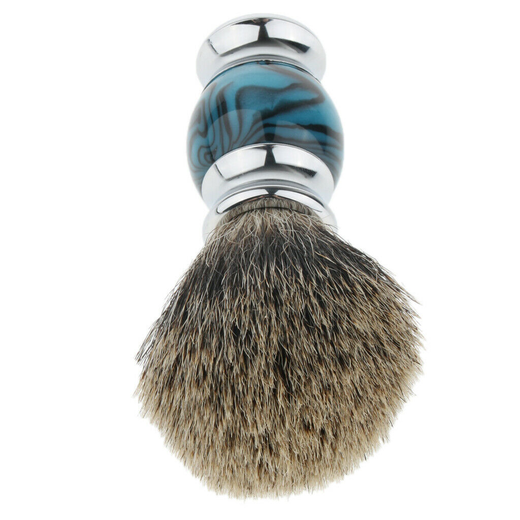 Alloy Men Shaving Bowl Beard Soap Cup with Lid + Wood Handle Shave Brush