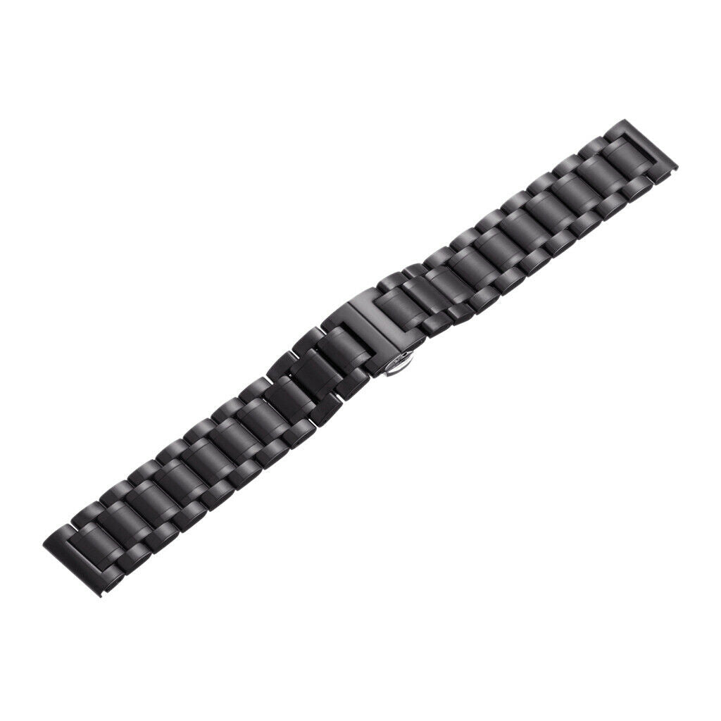Stainless Steel Wristband Butterfly Closure For   Honor S1 Watch Black