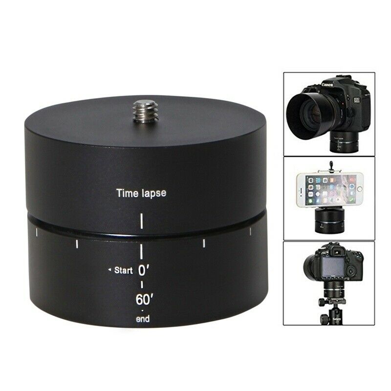 360° Time Lapse Tripod Head Stabilizer Adapter for Camera Mobile Phone