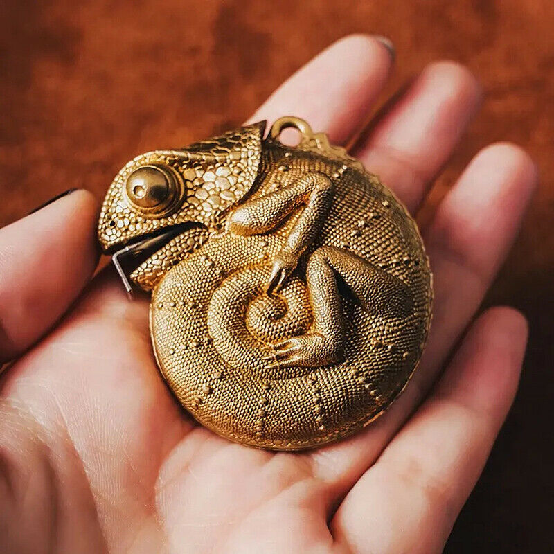 Chameleon Tape Measuring Ruler Ring Brass Insect Shape Measure Centimeter Ru DF