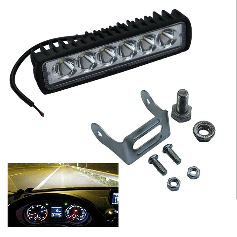 6inch 18W 6LED Work Light Bar Flood Spot Beam Offroad Car SUV Driving Work LA Rf