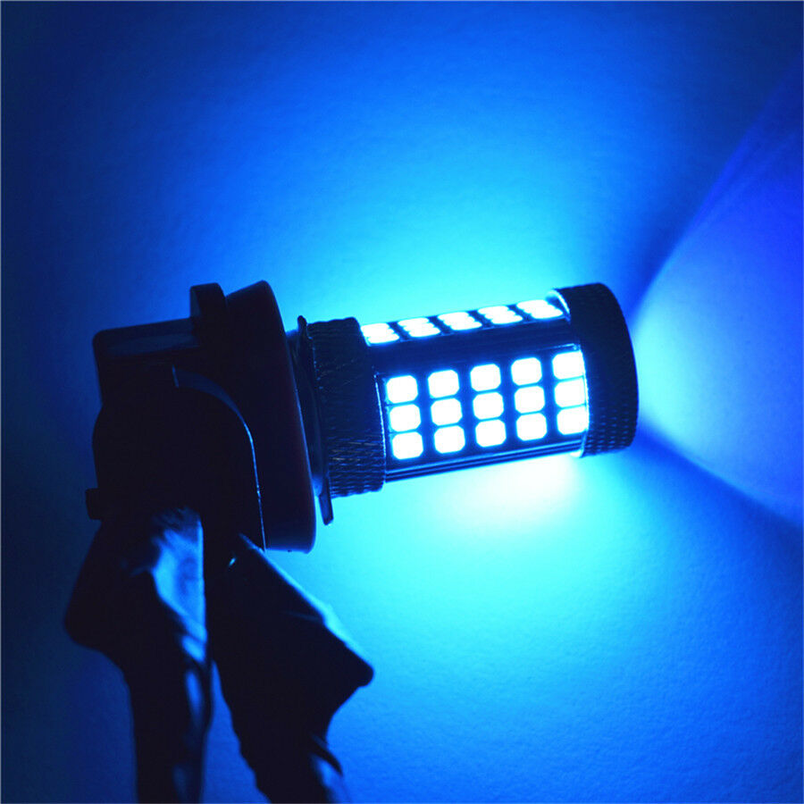 2Pcs 3000K Ice Blue 2835 66SMD H11 H8 LED Light Bulb Car Fog Light Driving Lamps