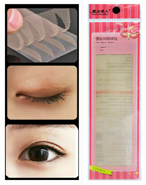 120 pcs Lace Double Eyelid Tape Fiber Invisible Eyelid Lifting No Glue Include