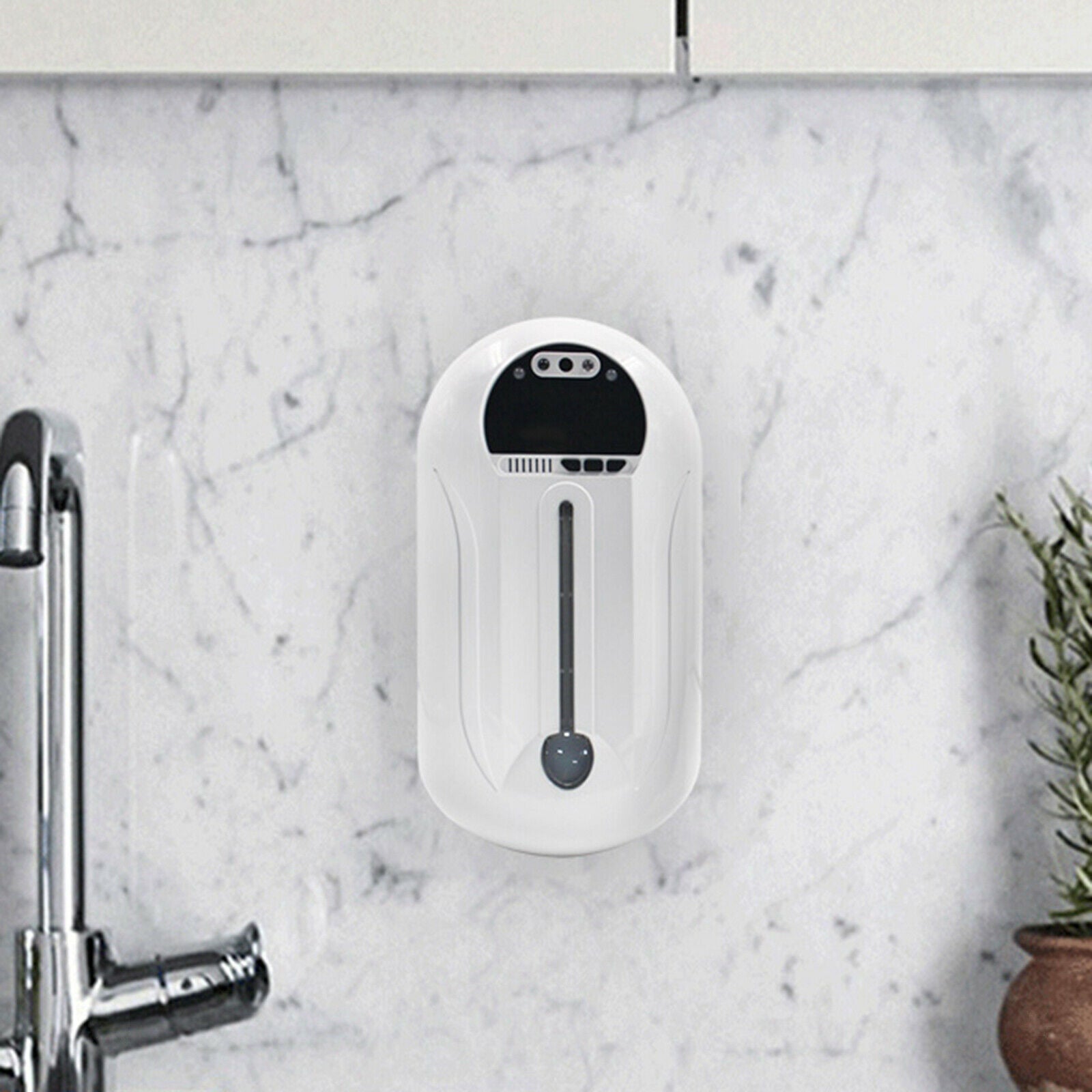 2-in-1 Wall Mounted Thermometer + Automatic Soap Dispenser for Office Home
