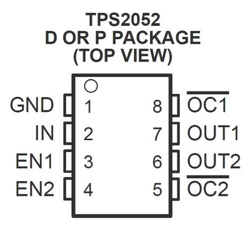 [20pcs] TPS2052ADR Dual Power Switches IC SO8