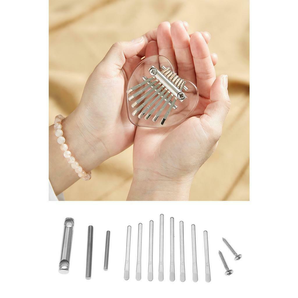 Portable Mini Kalimba 8 Key Finger Thumb Piano Accessories Parts w/ Screws