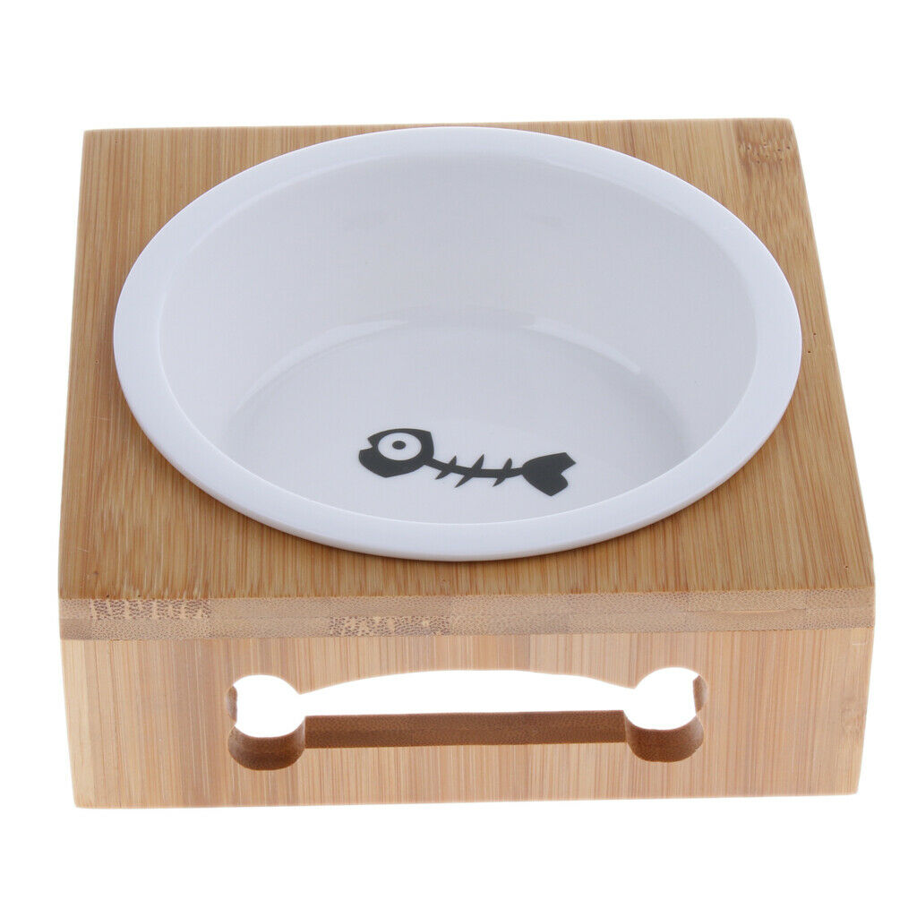 Removable Pet Cat Dog Food Bowl Water Feeding Dish Single