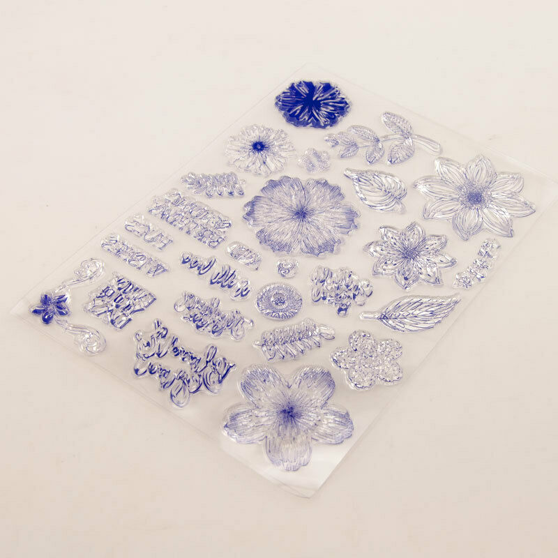 Flower Silicone Clear Rubber Stamps Seal Scrapbooking Embossing Album Decor DIY