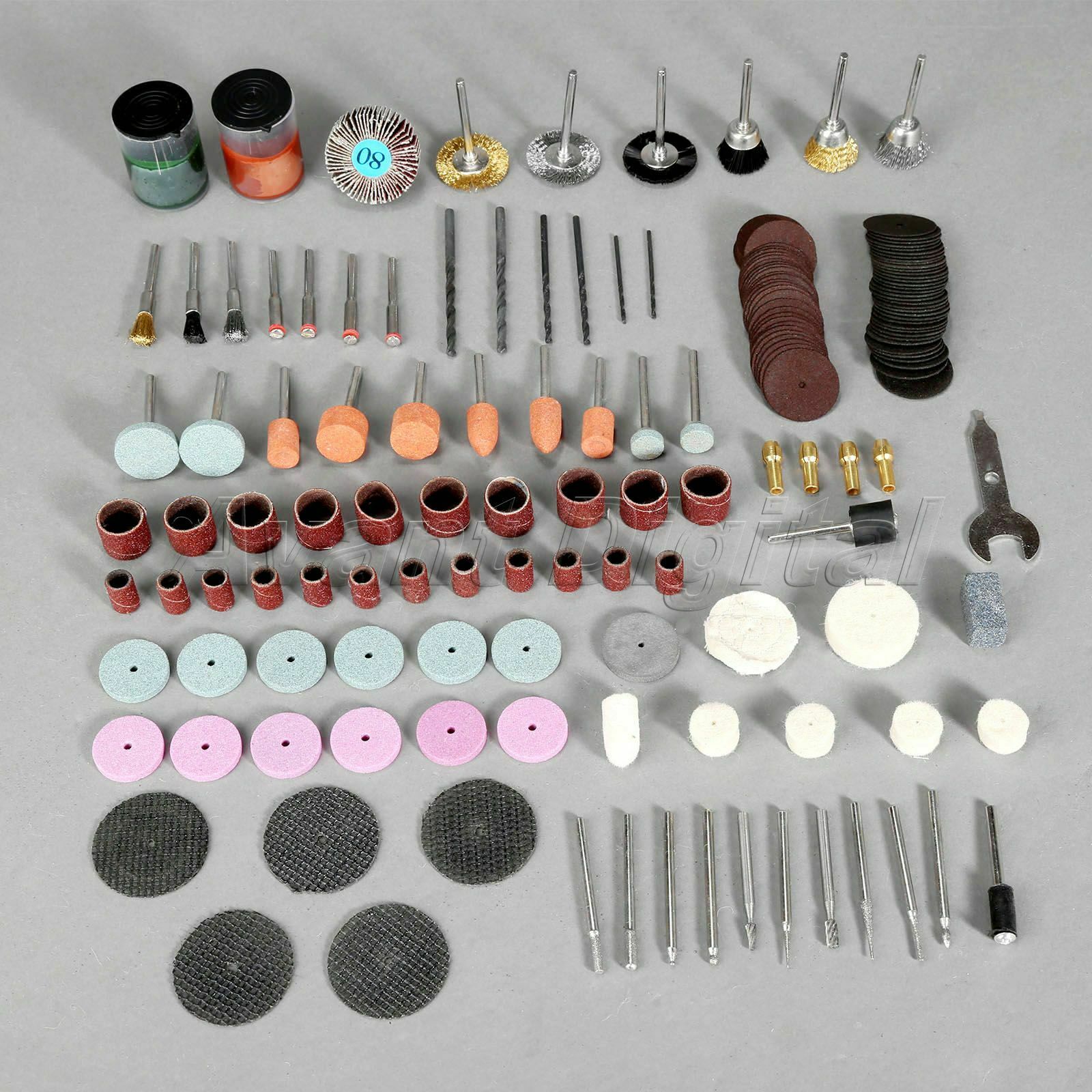 161x Brass Polishing Wheel Discs Wool Pads Rotary Tool Grinding Sanding Cutting