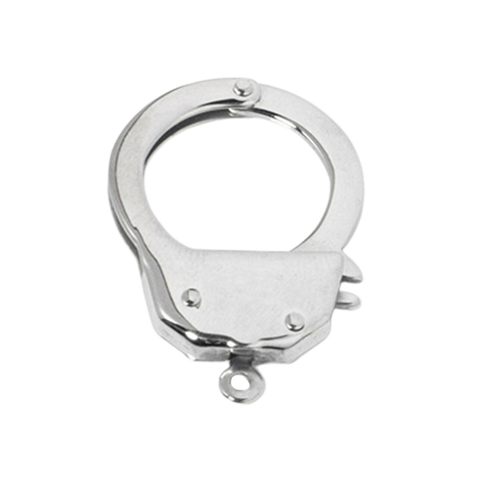 2x Stainless Steel Handcuffs Clasp Bracelet Jewelry Clasps Gifts Accessories