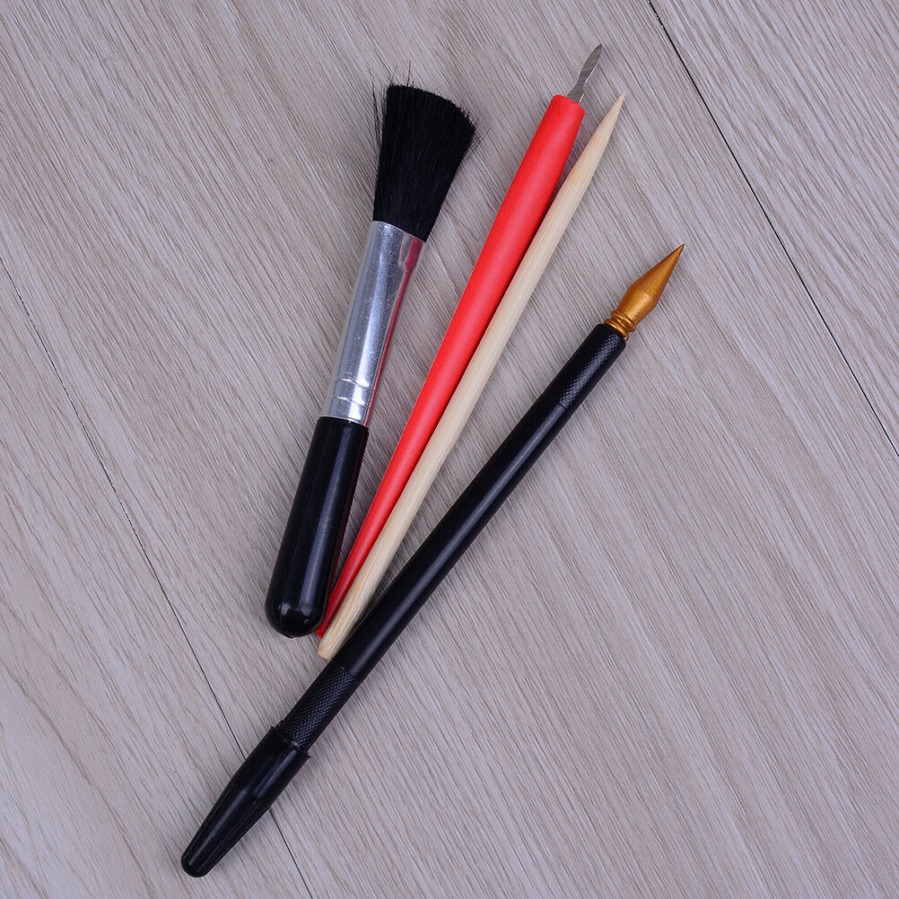 4Pcs Painting Drawing Arts Set Stick Scraper Pen Brush Art Paper DIY Tools ljJDD