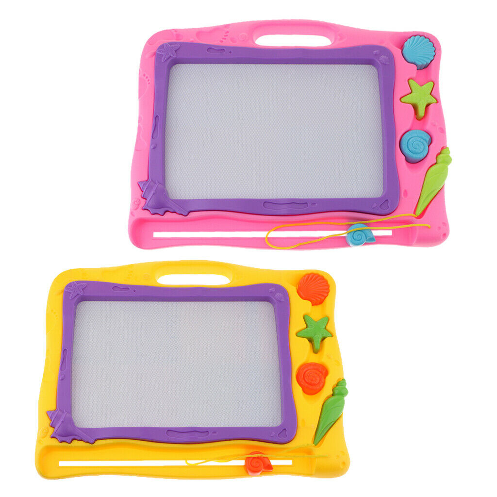 Erasable Colorful Magnetic Doodle Drawing Board Toys for Kids  Yellow_1