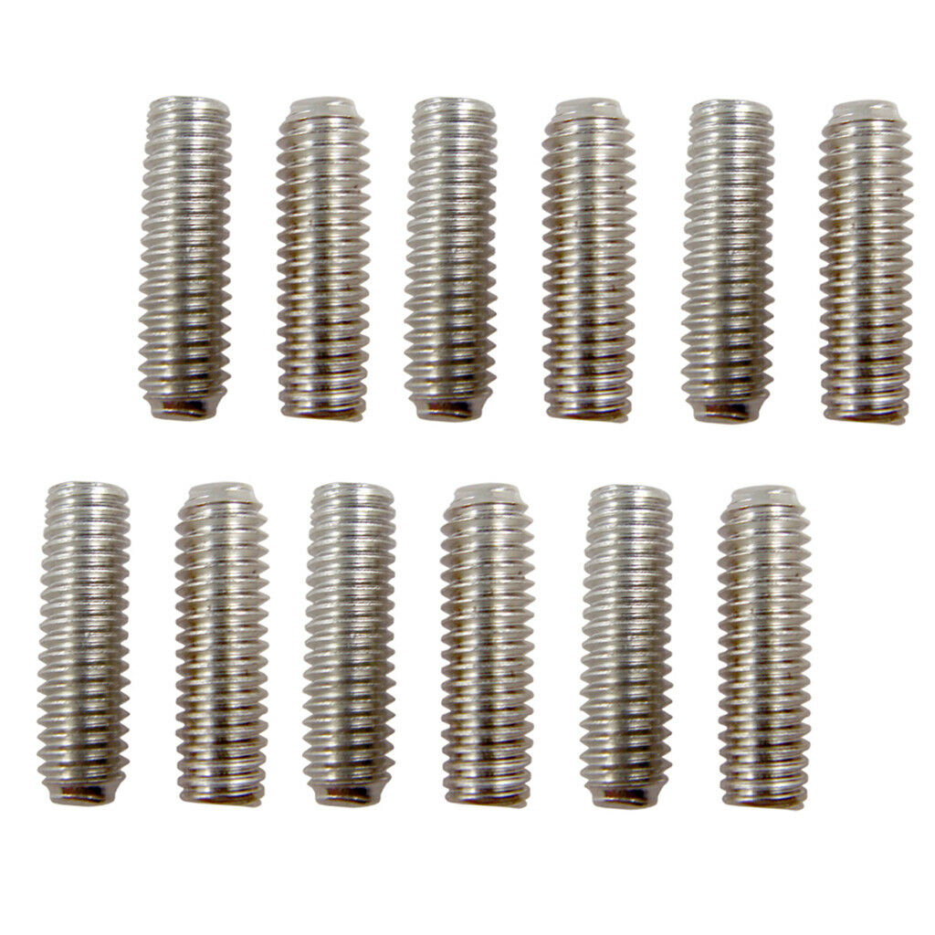 Pack of 12 Iron Bridge Tailpiece Saddle Height Adjustment Screws Dia. 2.5mm for