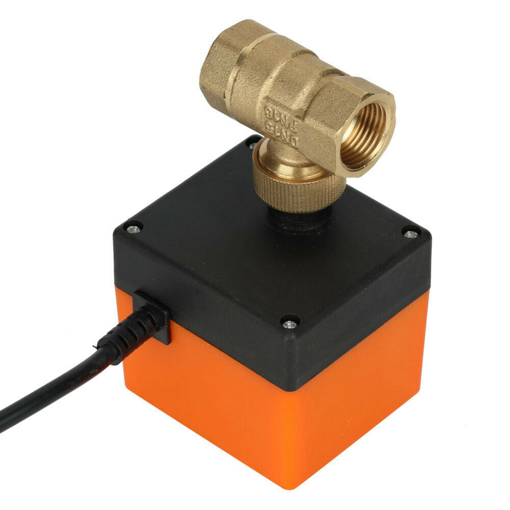 12V G1/2" DN15 Brass 2 Way Motorized Ball Electrical Valve for Flow Control