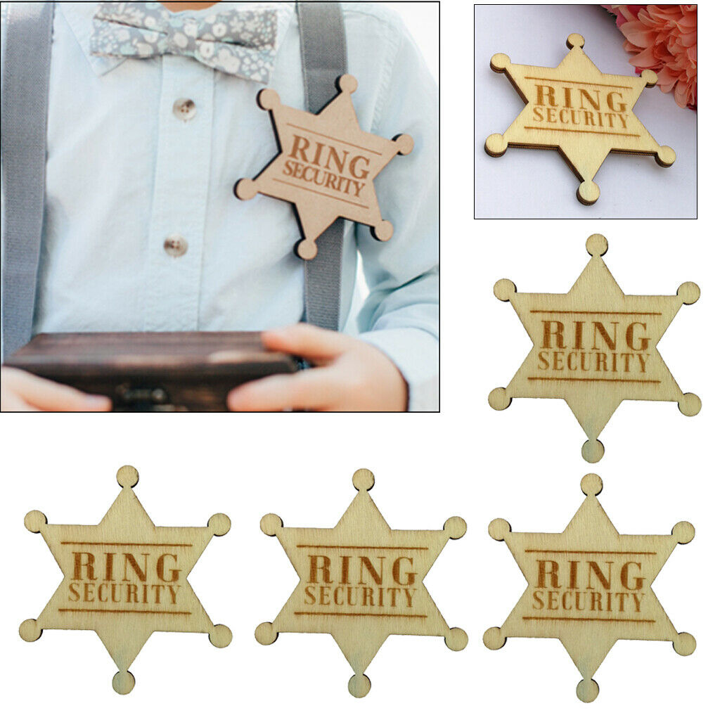 4pcs. Rustic Badge  Bearer Badge Brooch Wedding Accessories