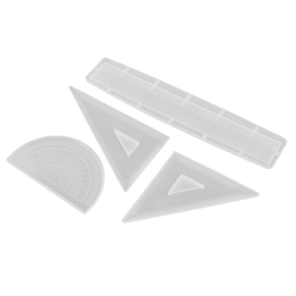 4 Pcs Jewelry Making Mold Crafts Mold Rulers Theme Silicone Mold Cake Decor