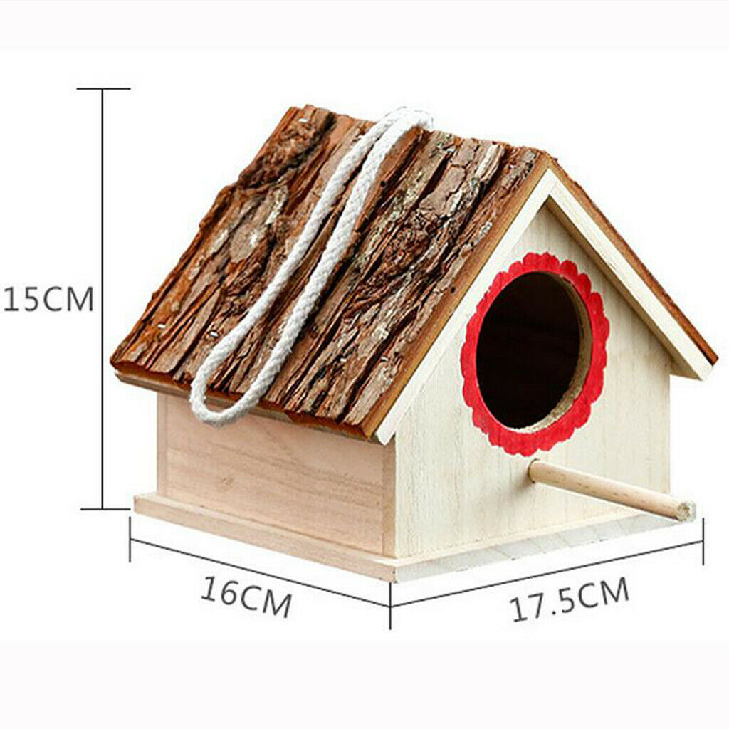 Hanging Novelty Wooden Small Bird House Feeding Station Nest Nesting Box