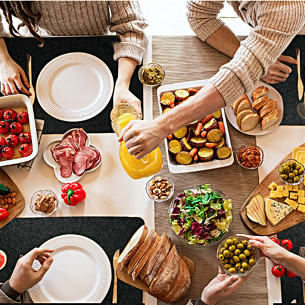 18pcs/set Felt Coaster Dining Table Protector Pad Heat Resistant Placemat @
