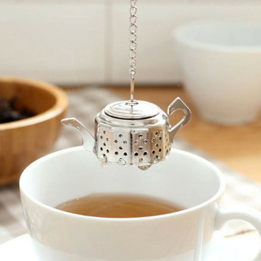 Cute Stainless Steel Teapot Tea Infuser Spice Drink Strain Herbal Filter&T.l8