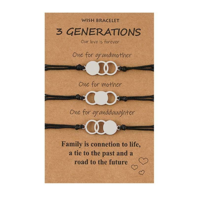 Handmade Friendship Bracelets Stainless Steel Charms Bracelet Adjustable Strings