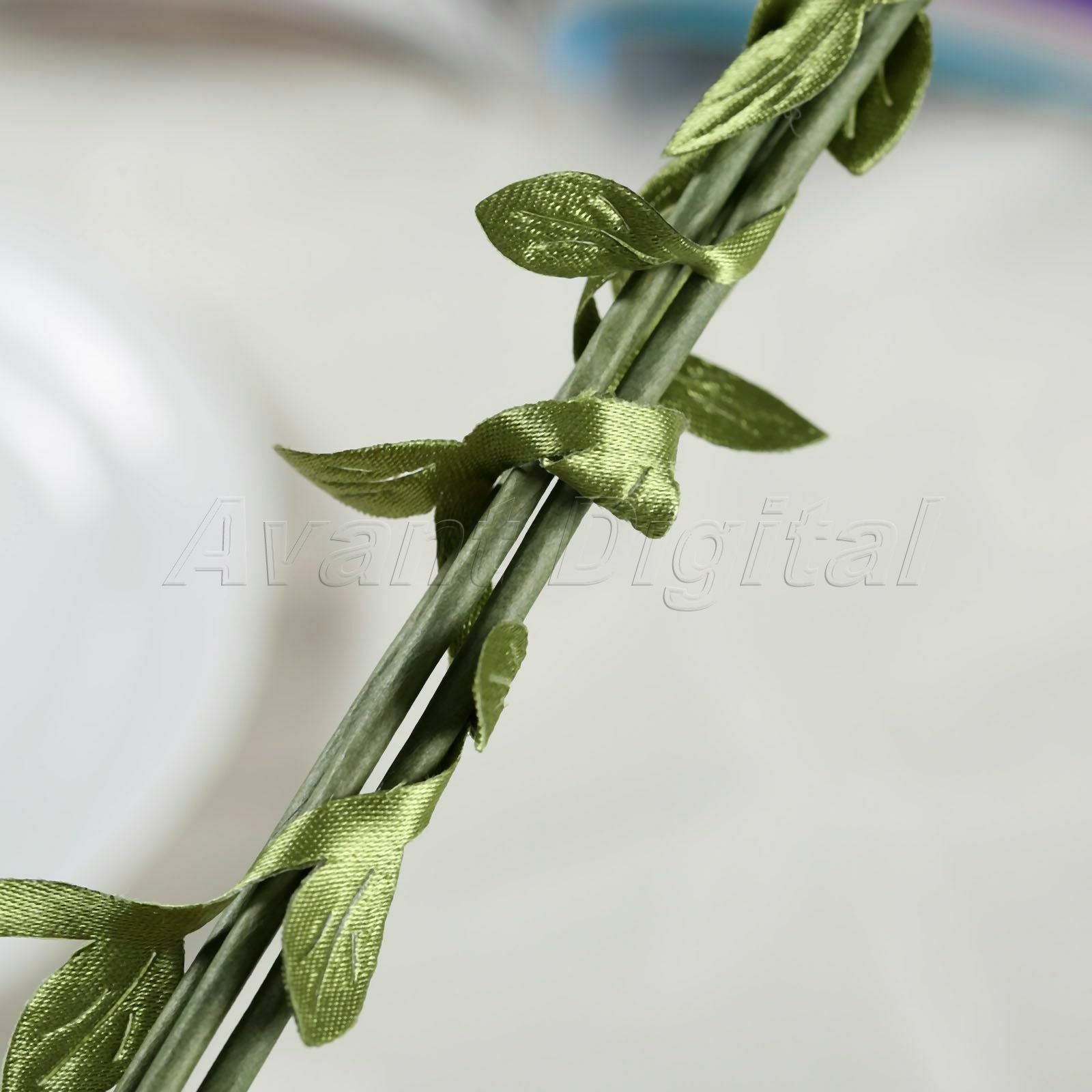 5M Silk Leaves Artificial Wreath Leaf Green Home Decor DIY Craft Handmade Supply