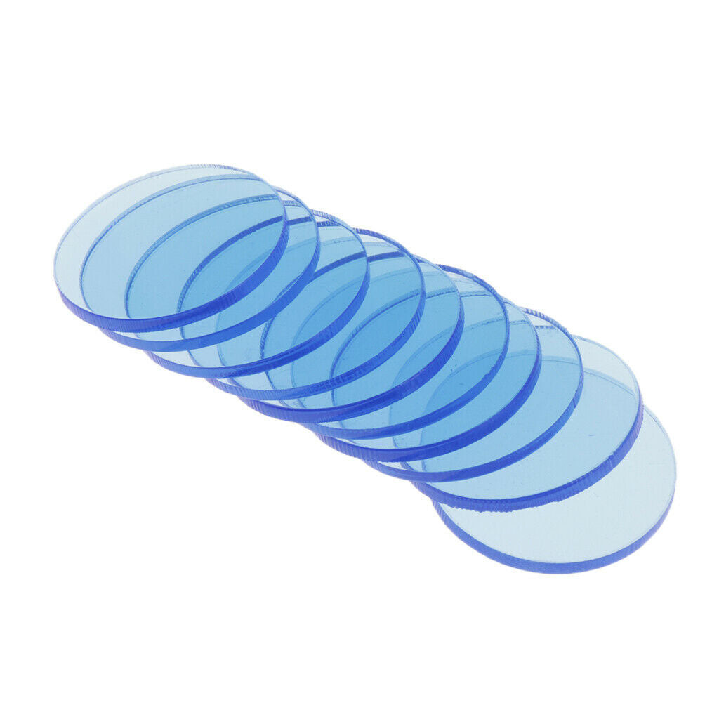 20Pcs 3cm Acrylic Slice Board DIY Blue