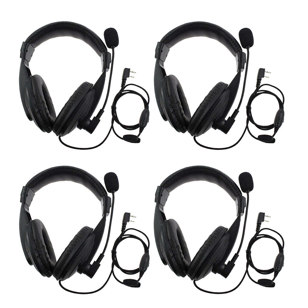4 Pieces PTT MIC Headphone for Baofeng 777S RT21/22/5R RD/5R/A 888S/82HP