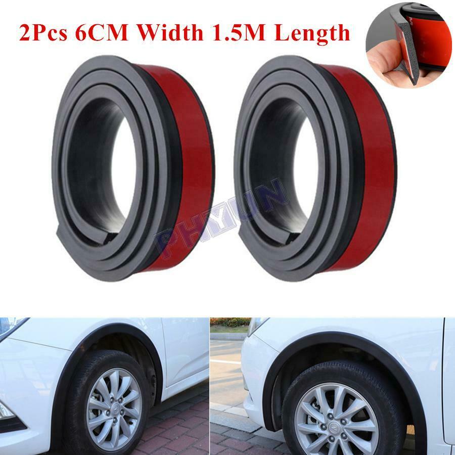 59''*2.36'' Car Wheel Eyebrow Extension Protection Fender Rubber Arch Extenders