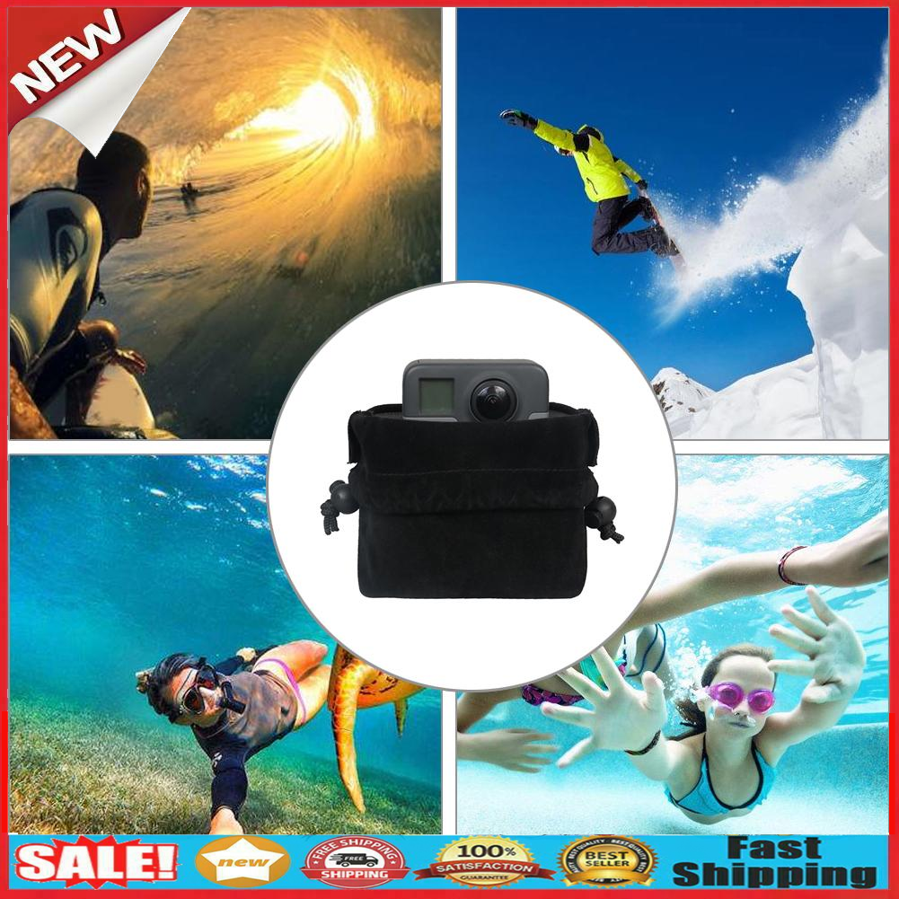 Dust-proof Bag Flannelette EV Sponge Protective Cover Bag for GoPro Fusion @