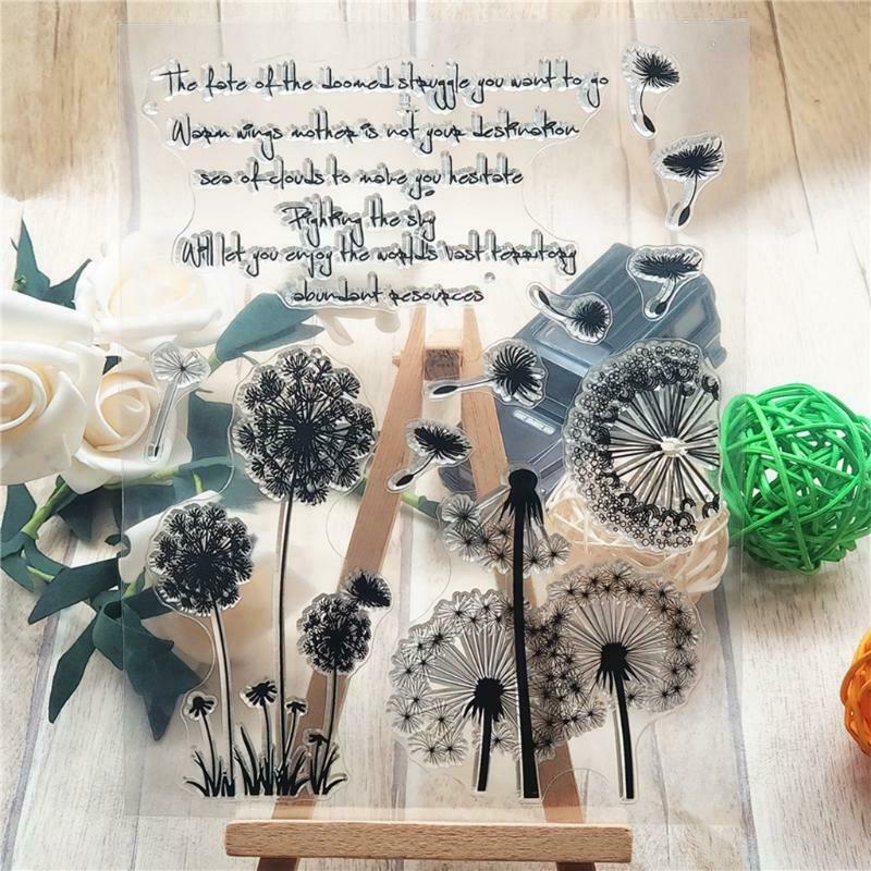 Dandelion Silicone Clear Seal Stamp DIY Scrapbooking Embossing Photo Album Decor