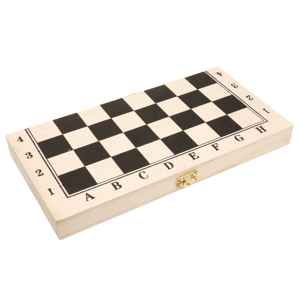 Premium Wood International Chess Checkers Set for Children Board Game 29.5cm