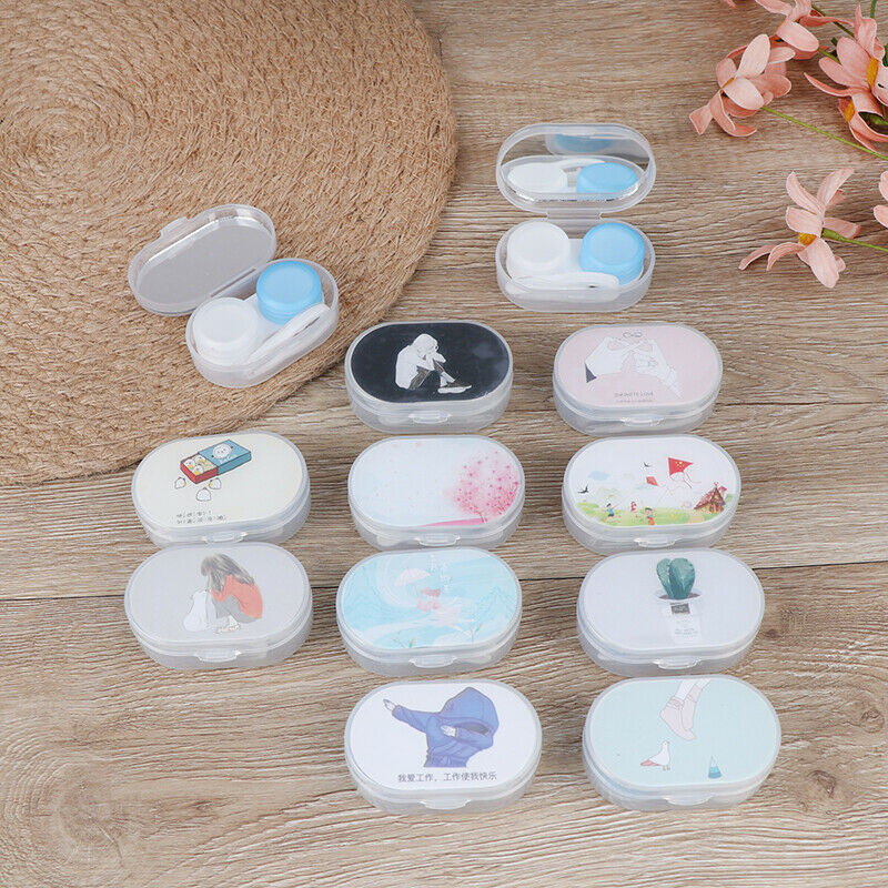 Contact Lens Storage Box Remover Inserter Tweezer Storage Cleaner Eyes Ca.l8