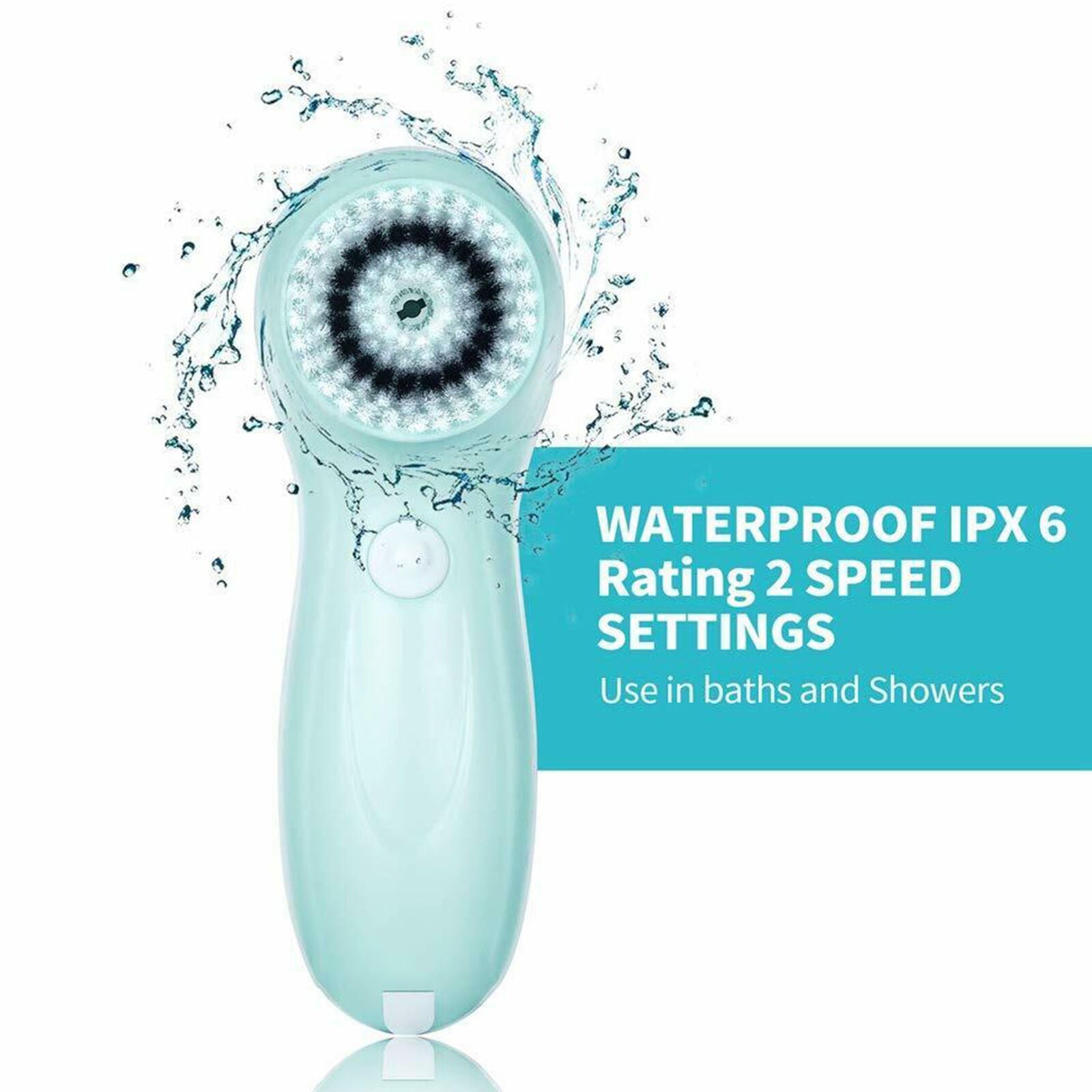 3-in-1 Rechargeable Facial Cleansing Brush Set Soft Scrubber Face Exfoliating