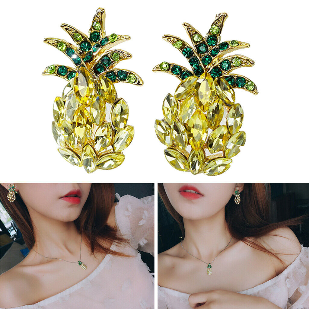 Ladies Pineapple Studs Earrings Metal Ear Studs Bohemian Charms Jewelry Gift