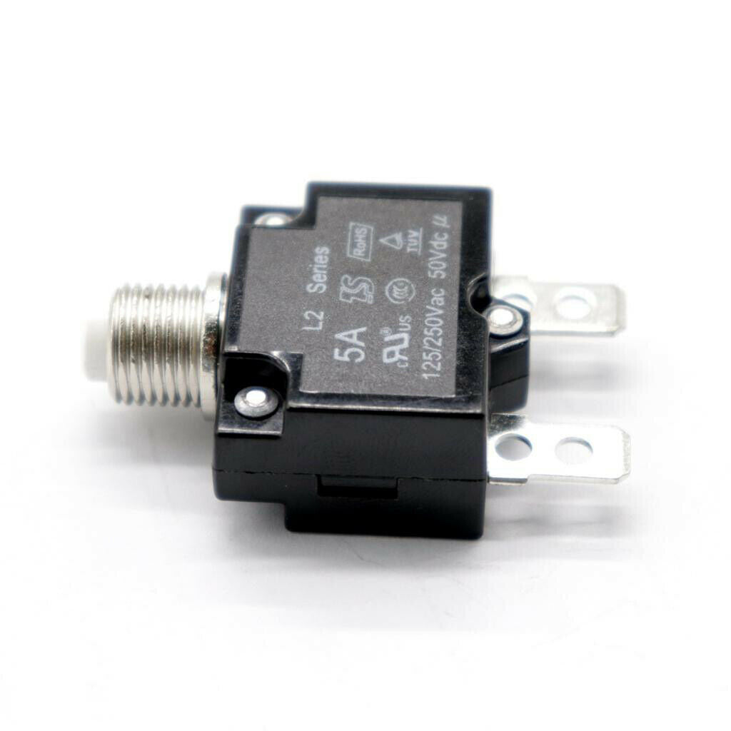 125/250V AC 50V DC 5Amp Circuit Breaker Resettable Overload Switch Fuse