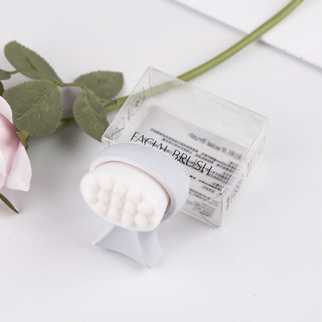 Handheld Double-sided Face Cleansing Brush Silicone Deep Cleaning Brush