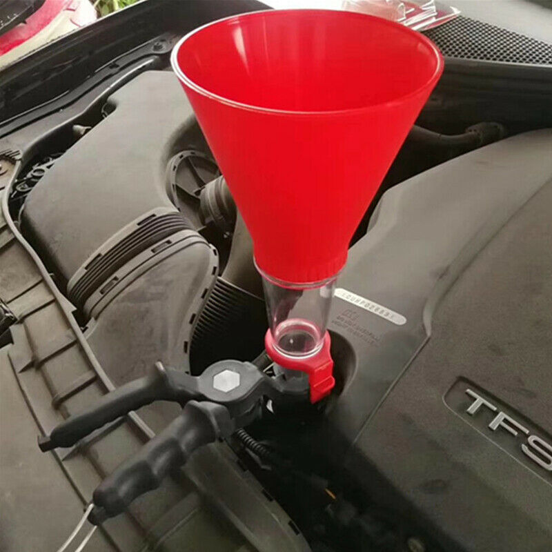 Engine Oil Funnel Car Truck Adjustable Bracket Filling Spout Pour Replace Tool
