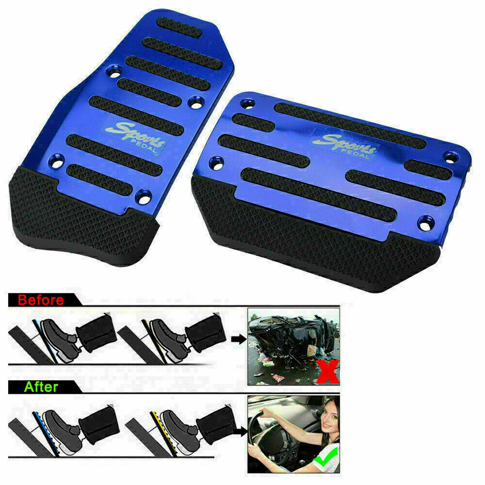 2x Universal Non-Slip Automatic Gas Brake Pedal Pad Covers Car Inner Accessories
