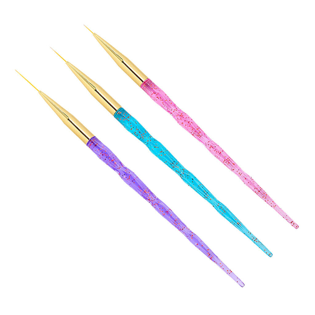 3-piece Professional Nail Art Brush, Nail Art Brush, Nail Art Brush Set